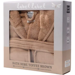 Label Label Toffee Brown Badstof/Hydrofiel Badjas LLTT-934680 -babybenodigdheden lltt 934680 bath robe toffee brown 07