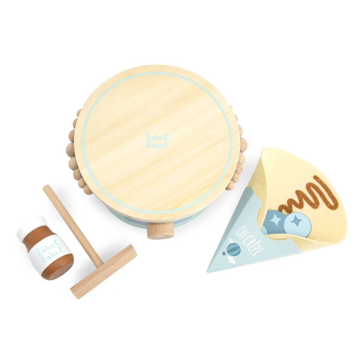 Label Label Groen Houten Crepe Maker LLWT-34727 -babybenodigdheden llwt 34727 8720663934727 label label crepe maker green 02