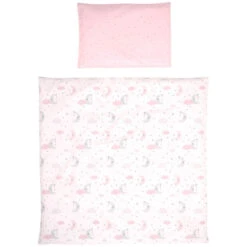 Lorelli Eva Pink Moons & Stars 5-delige Set Voor Wieg En Ledikant 2080114-5201 -babybenodigdheden lorelli eva pink moons stars 5 delige set voor wieg en ledikant 2080114 5201