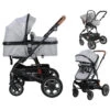 Lorelli Lora Cool Grey Elephants 3-in-1 Combi Kinderwagen Incl. Autostoel 1002128-2123D -babybenodigdheden lorelli lora cool grey elephants 3 in 1 1 1