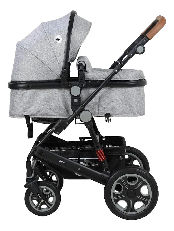 Lorelli Lora Cool Grey Elephants 3-in-1 Combi Kinderwagen incl. Autostoel 1002128-2123D Lorelli Lora Cool Grey Elephants 3-in-1 Combi Kinderwagen Incl. Autostoel 1002128-2123D -babybenodigdheden lorelli lora cool grey elephants 3 in 1 3