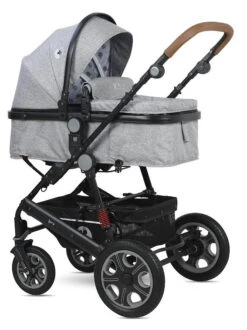 Lorelli Lora Cool Grey Elephants 3-in-1 Combi Kinderwagen Incl. Autostoel 1002128-2123D 5 Lorelli Lora Cool Grey Elephants 3-in-1 Combi Kinderwagen Incl. Autostoel 1002128-2123D -babybenodigdheden lorelli lora cool grey elephants 3 in 1 4