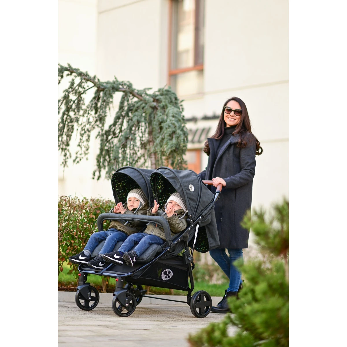 Lorelli Duo Black Duowagen Incl. Luiertas 1002154-2305 -babybenodigdheden lorelli duo cool grey duowagen incl. luiertas 1002154 2386 2 1