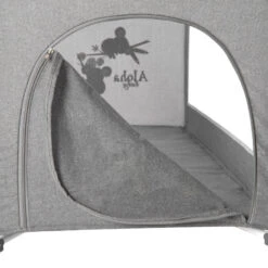 Lorelli Noemi Plus Cool Grey Star Campingbed Met Bodemverhoger 1008056-2216 -babybenodigdheden lorelli noemi plus campingbed met bodemverhoger 1008056 8