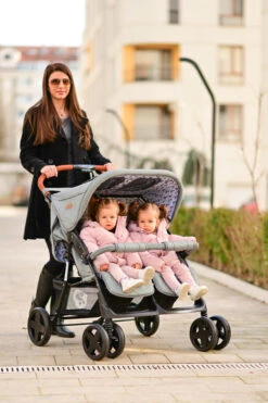 Lorelli Twin Cool Grey Duowagen Incl. Luiertas 1002007-2386 -babybenodigdheden lorelli twin duowagen 14