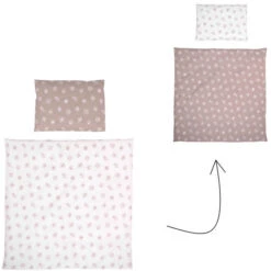 Lorelli Eva Abstract Leaves Grey/Beige 5-delige Set Voor Wieg En Ledikant 2080114-5001