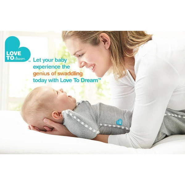 Love To Dream Swaddle Up 1.0 Grey Medium 6-8.5 Kg Inbakerslaapzak L1001001GRM -babybenodigdheden love to dream swaddle up grey medium 6 8.5 kg inbakerslaapzak l1001001grm 12
