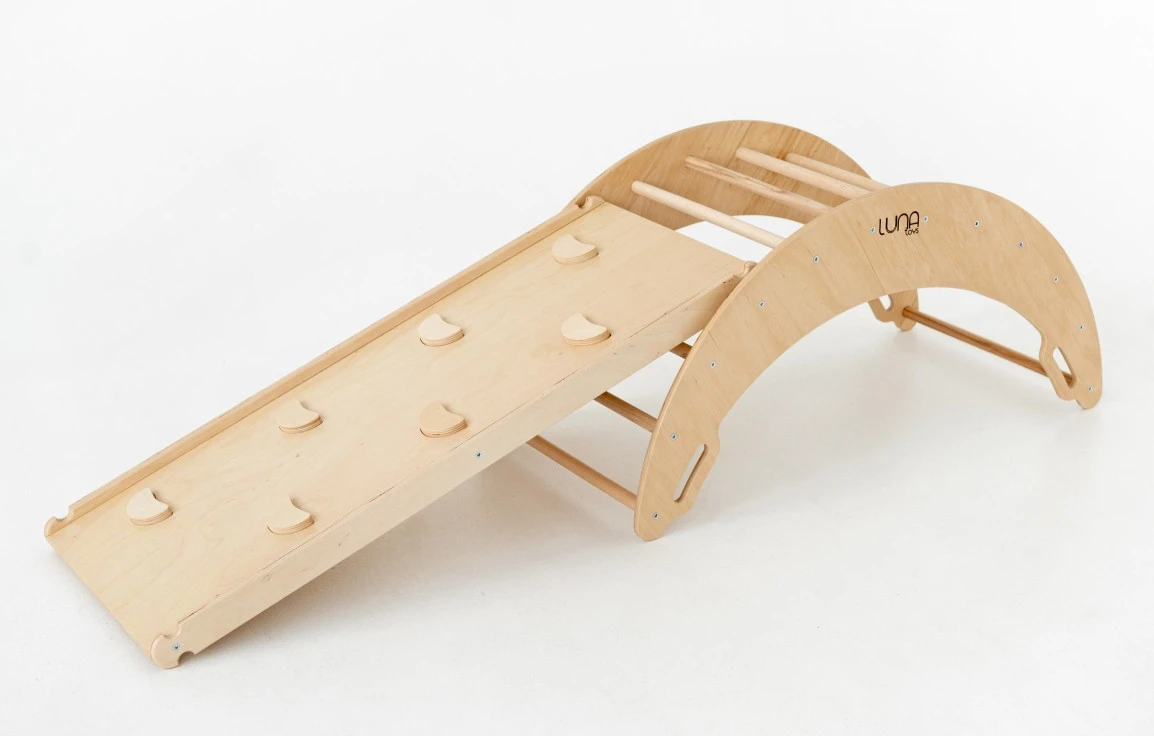 Luna Toys Colorful Multi Houten Klimboog LU-00568 Luna Toys Colorful Multi Houten Klimboog LU-00568 -babybenodigdheden luna toys roze houten klimboog lu 00575 1 1