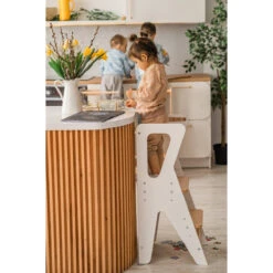 Luna Toys Wit Houten Leertoren Keukenhulp LU-00552 -babybenodigdheden luna toys wit houten leertoren keukenhulp 4