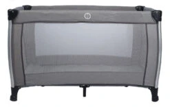 Ding Estilo Melee Grey Ledikant En Reisbedje -babybenodigdheden luxe campingbedje aluminium
