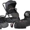 Cangaroo Macan Black 3-in-1 Combi Kinderwagen Incl. Autostoel 2826 -babybenodigdheden macan black kinderwagen