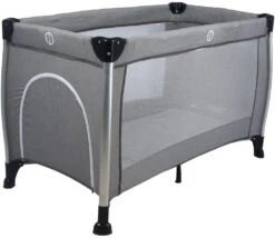 Ding Estilo Melee Grey Ledikant En Reisbedje -babybenodigdheden mamaloes campingbedje aankleedvlak speelboog