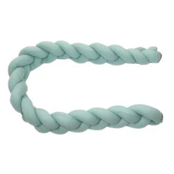 MamaLoes Amy Ajour Stonegreen 210 Cm Braided Bedbumper 84270 -babybenodigdheden mamaloes amy ajour stonegreen 210 cm braided bedbumper 84270 2