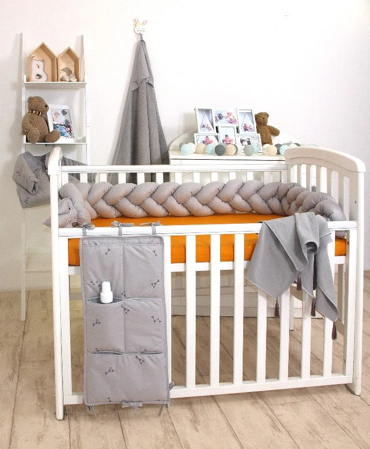 MamaLoes Amy Pure Grijs 2-in-1 Babynest en Braided Bedbumper 80661 MamaLoes Amy Pure Grijs 2-in-1 Babynest En Braided Bedbumper 80661 -babybenodigdheden mamaloes amy pure grijs 2 in 1 babynest en braided bedbumper 80661 1 1
