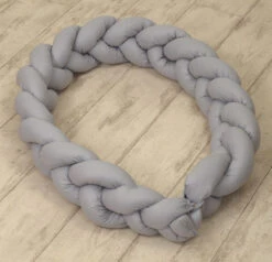 MamaLoes Amy Pure Grijs 2-in-1 Babynest En Braided Bedbumper 80661 6 MamaLoes Amy Pure Grijs 2-in-1 Babynest En Braided Bedbumper 80661 -babybenodigdheden mamaloes amy pure grijs 2 in 1 babynest en braided bedbumper 80661 6