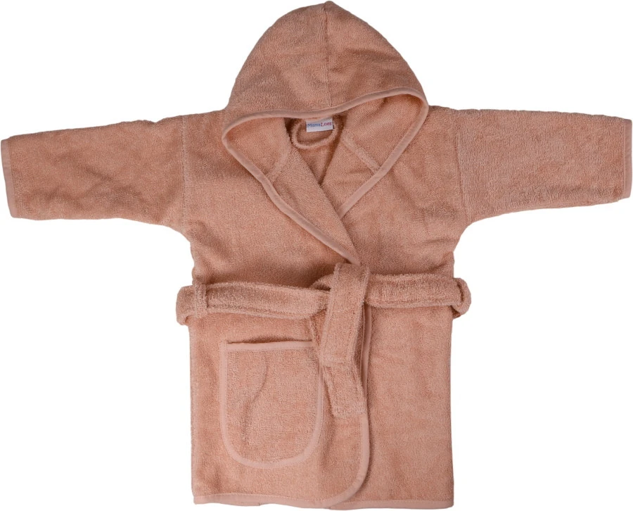 MamaLoes Badstof Light Pink 1-2jr Badjas ML5385 MamaLoes Badstof Light Pink 1-2jr Badjas ML5385 -babybenodigdheden mamaloes badstof light pink 1 2jr badjas ml5385 02