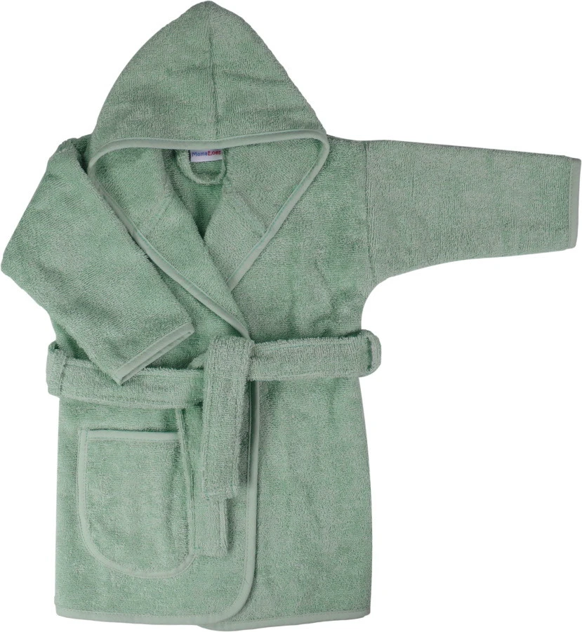 MamaLoes Badstof Stone Green 1-2jr Badjas ML5387 MamaLoes Badstof Stone Green 1-2jr Badjas ML5387 -babybenodigdheden mamaloes badstof stone green 1 2jr badjas ml5387 03
