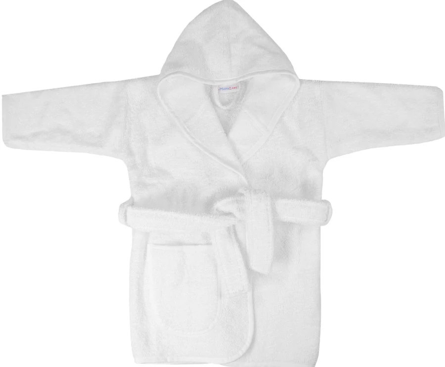 MamaLoes Badstof White 0-1jr Badjas ML5088 MamaLoes Badstof White 0-1jr Badjas ML5088 -babybenodigdheden mamaloes badstof white 0 1jr badjas ml5088 01 1