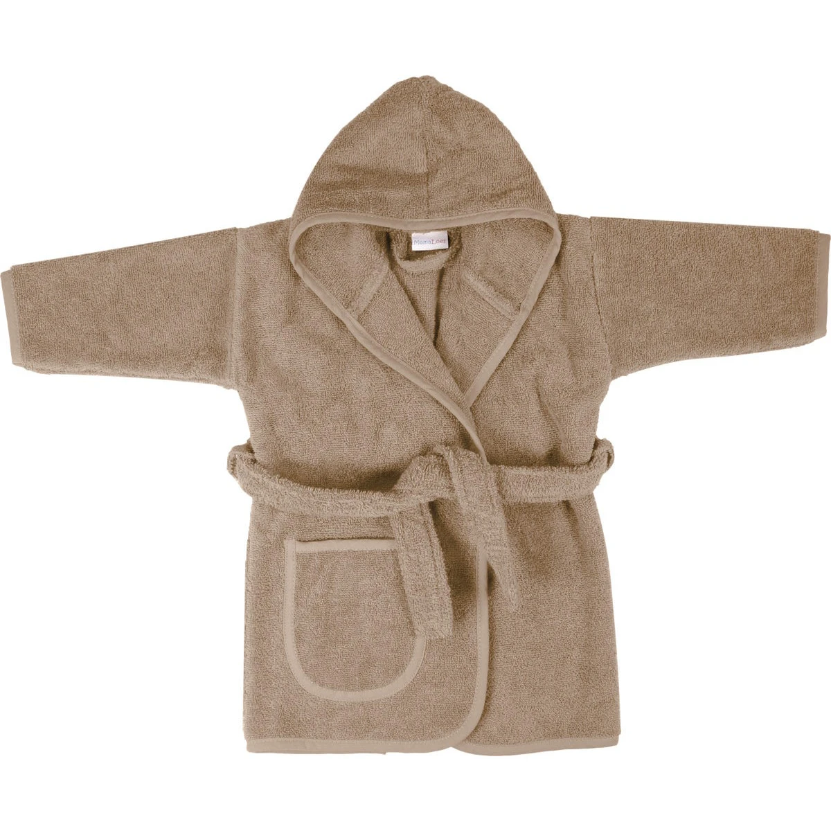 MamaLoes Badstof Zand 0-1jr Badjas ML010305 MamaLoes Badstof Zand 0-1jr Badjas ML010305 -babybenodigdheden mamaloes badstof zand badjas 5