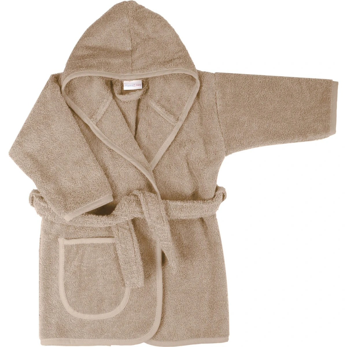 MamaLoes Badstof Zand 0-1jr Badjas ML010305 MamaLoes Badstof Zand 0-1jr Badjas ML010305 -babybenodigdheden mamaloes badstof zand badjas 6