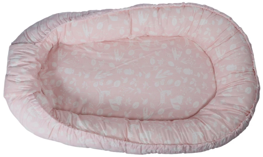 MamaLoes Botanical Animals Roze Babynest MamaLoes Botanical Animals Roze Babynest -babybenodigdheden mamaloes botanical animals roze babynest 2