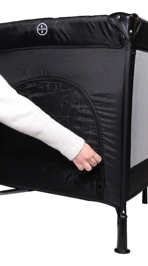 Ding Deluxe Grey Campingbedje incl. Bodemverhoger Ding Deluxe Grey Campingbedje Incl. Bodemverhoger -babybenodigdheden