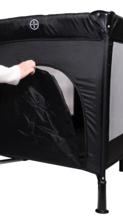 Ding Deluxe Black Campingbedje Incl. Bodemverhoger -babybenodigdheden mamaloes ding deluxe black campingbedje incl. bodemverhoger 8