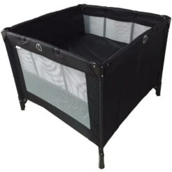 Ding Deluxe Black Inklapbare Box Incl. Bodemverhoger -babybenodigdheden mamaloes inklapbare box deluxe zwart 02 4