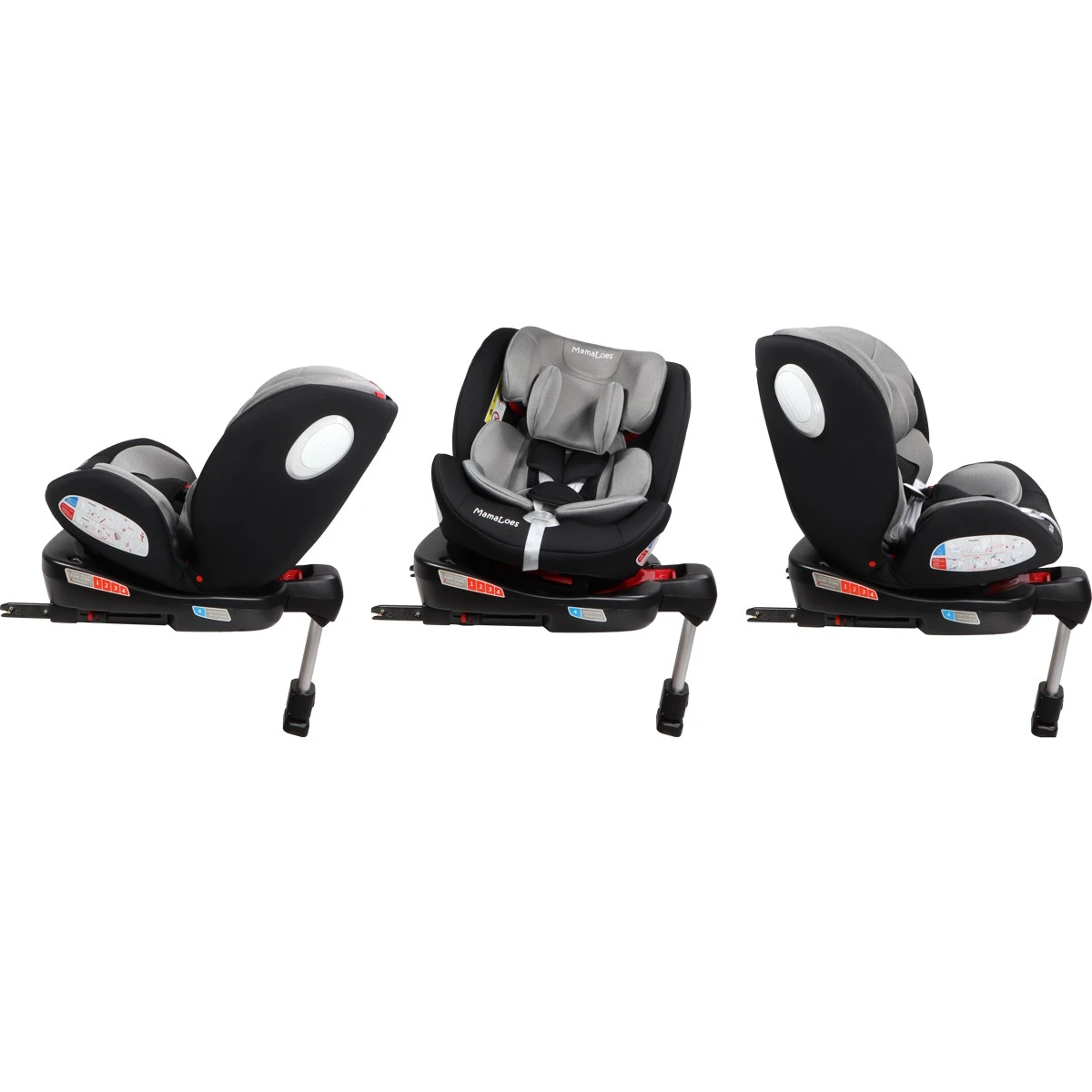 MamaLoes Max Grijs/Zwart 360° Isofix Autostoel 0-36kg ML050214 MamaLoes Max Grijs/Zwart 360° Isofix Autostoel 0-36kg ML050214 -babybenodigdheden mamaloes max grijs zwart 360 isofix autostoel 0 36kg ml050214 2 1