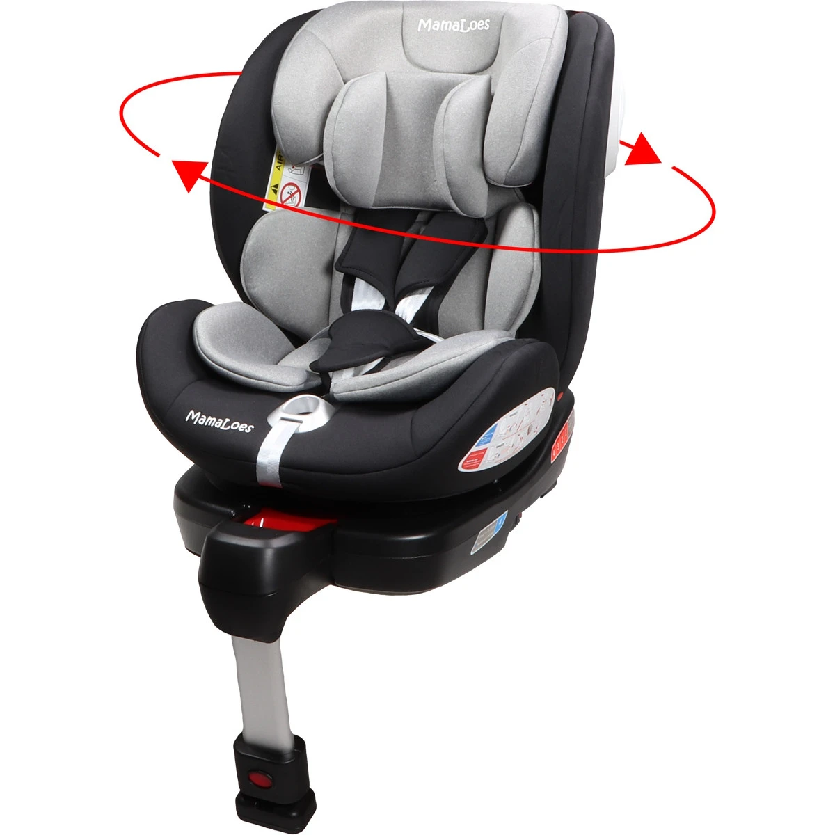 MamaLoes Max Grijs/Zwart 360° Isofix Autostoel 0-36kg ML050214 MamaLoes Max Grijs/Zwart 360° Isofix Autostoel 0-36kg ML050214 -babybenodigdheden mamaloes max grijs zwart 360 isofix autostoel 0 36kg ml050214 7 1