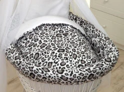 MamaLoes Panter Grijs Deluxe Wit Baby Wiegje 80749 6 MamaLoes Panter Grijs Deluxe Wit Baby Wiegje 80749 -babybenodigdheden mamaloes panter grijs deluxe wit baby wiegje 80749 4