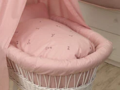 MamaLoes Pure Roze Deluxe Wit Baby Wiegje 80634 -babybenodigdheden mamaloes pure roze deluxe wit baby wiegje 80634 1