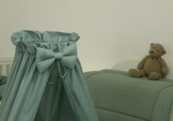 MamaLoes Pure Stonegreen Deluxe Wit Baby Wiegje 80635 -babybenodigdheden mamaloes pure stonegreen deluxe wit baby wiegje 80635