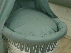 MamaLoes Pure Stonegreen Deluxe Wit Baby Wiegje 80635 -babybenodigdheden mamaloes pure stonegreen deluxe wit baby wiegje 80635 3