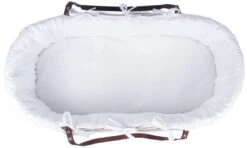 MamaLoes Rotan Wit Draagwieg Met Witte Bekleding 66933 -babybenodigdheden mamaloes rotan wit draagwieg met witte bekleding 66933 2
