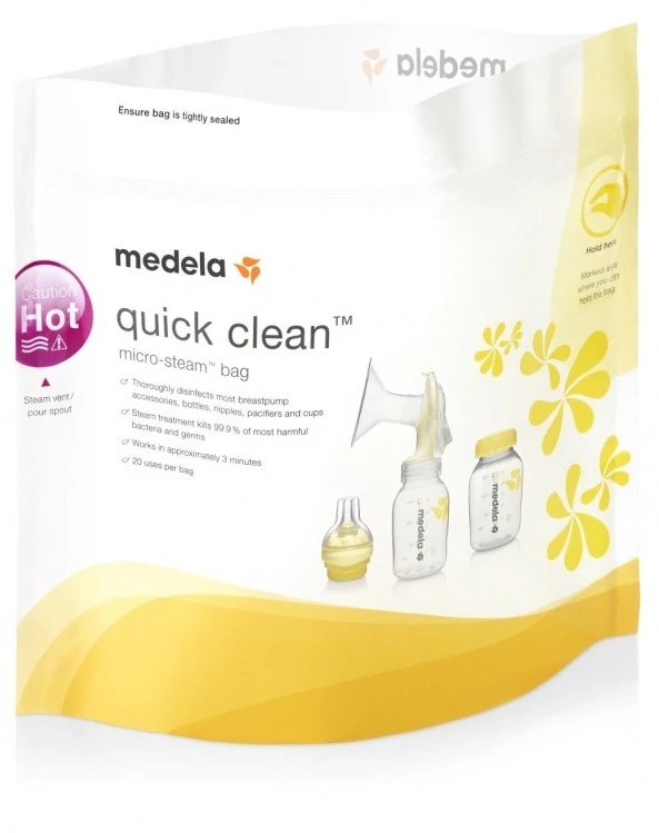 Medela Quick Clean Sterilisatie Magnetronzakjes 5 Stuks 008.0040 Medela Quick Clean Sterilisatie Magnetronzakjes 5 Stuks 008.0040 -babybenodigdheden medela quick clean magnetronzakjes