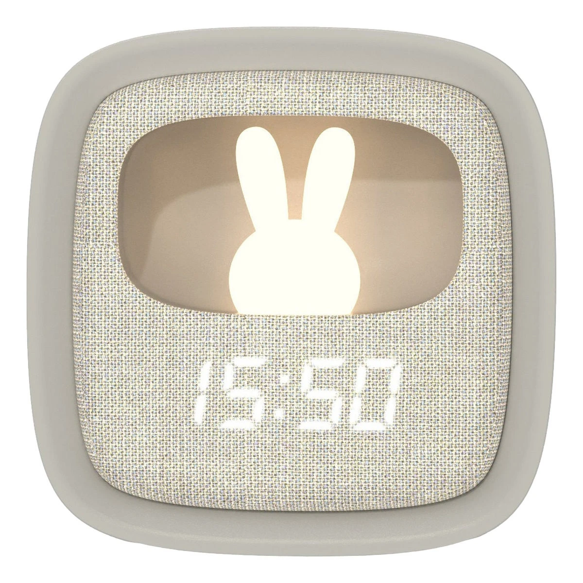 MOB Billy Grijs Klok en Nachtlampje BILLY-GR-01 MOB Billy Grijs Klok En Nachtlampje BILLY-GR-01 -babybenodigdheden mob billy grijs klok en nachtlampje billy gr 01 1