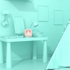 MOB Billy Roze Klok En Nachtlampje BILLY-PK-01 -babybenodigdheden mob billy roze klok en nachtlampje billy pk 01 3