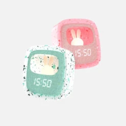 MOB Billy Terrazzo Mintgroen Klok En Nachtlampje BILLY-MTAE-01 4 MOB Billy Terrazzo Mintgroen Klok En Nachtlampje BILLY-MTAE-01 -babybenodigdheden mob billy terrazzo klok en nachtlampje sfeer 1 1