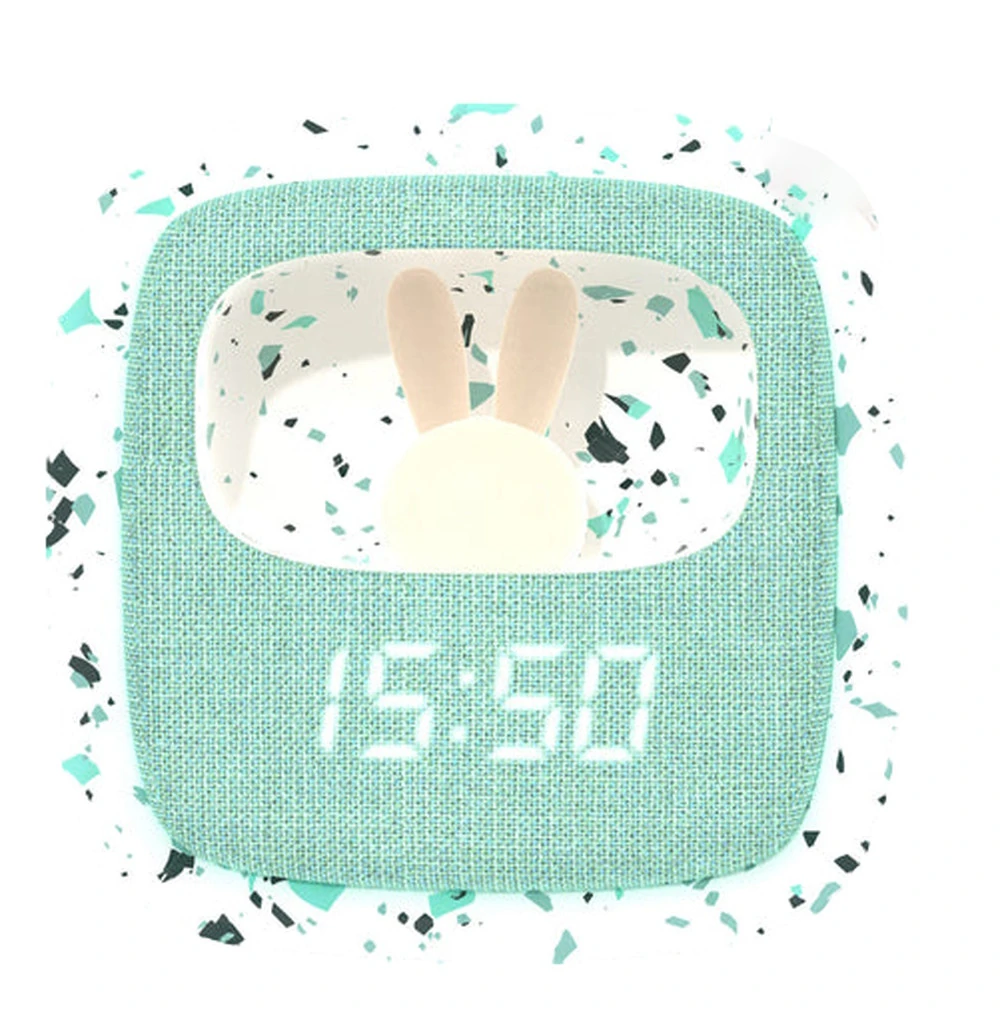 MOB Billy Terrazzo Mintgroen Klok en Nachtlampje BILLY-MTAE-01 MOB Billy Terrazzo Mintgroen Klok En Nachtlampje BILLY-MTAE-01 -babybenodigdheden mob billy terrazzo mintgroen klok en nachtlampje billy mtae 01 1