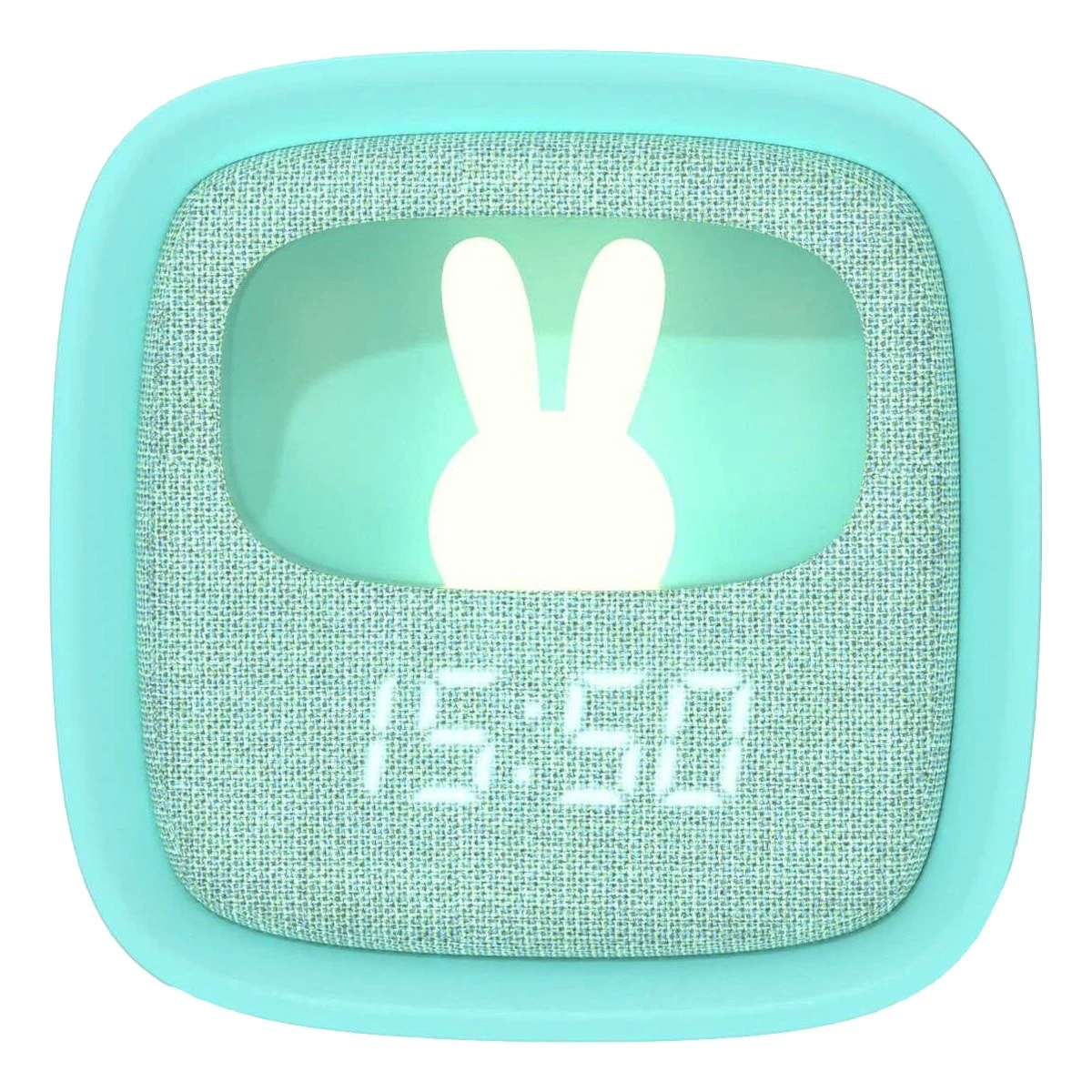 MOB Billy Turquoise Klok en Nachtlampje BILLY-BL-01 MOB Billy Turquoise Klok En Nachtlampje BILLY-BL-01 -babybenodigdheden mob billy turquiose klok en nachtlampje billy bl 01 1