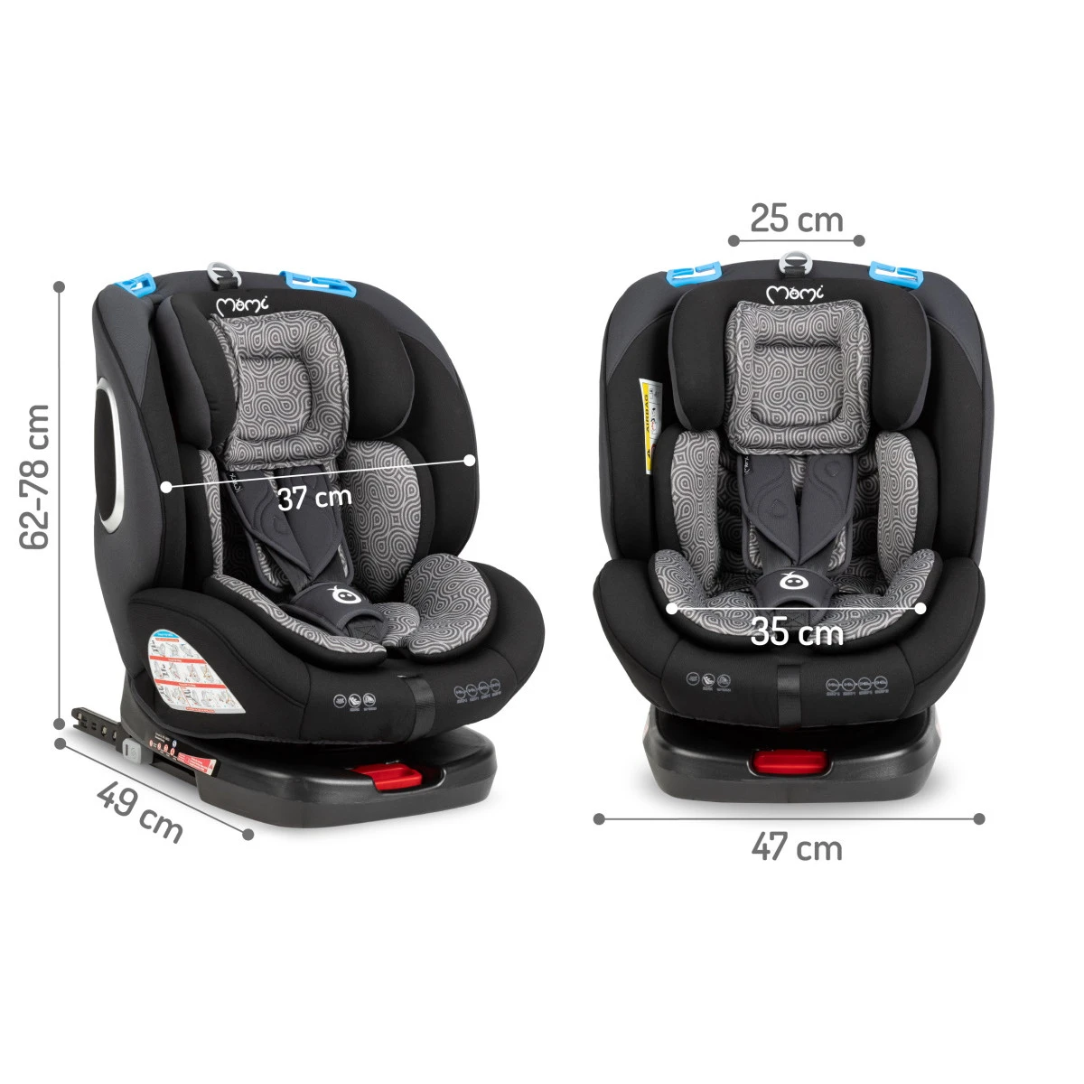 Momi Tordi Grijs Isofix 360° 0-36 Kg Autostoel FOSA00017 -babybenodigdheden momi tordi grijs isofix 360 0 36 kg autostoel fosa00017 13