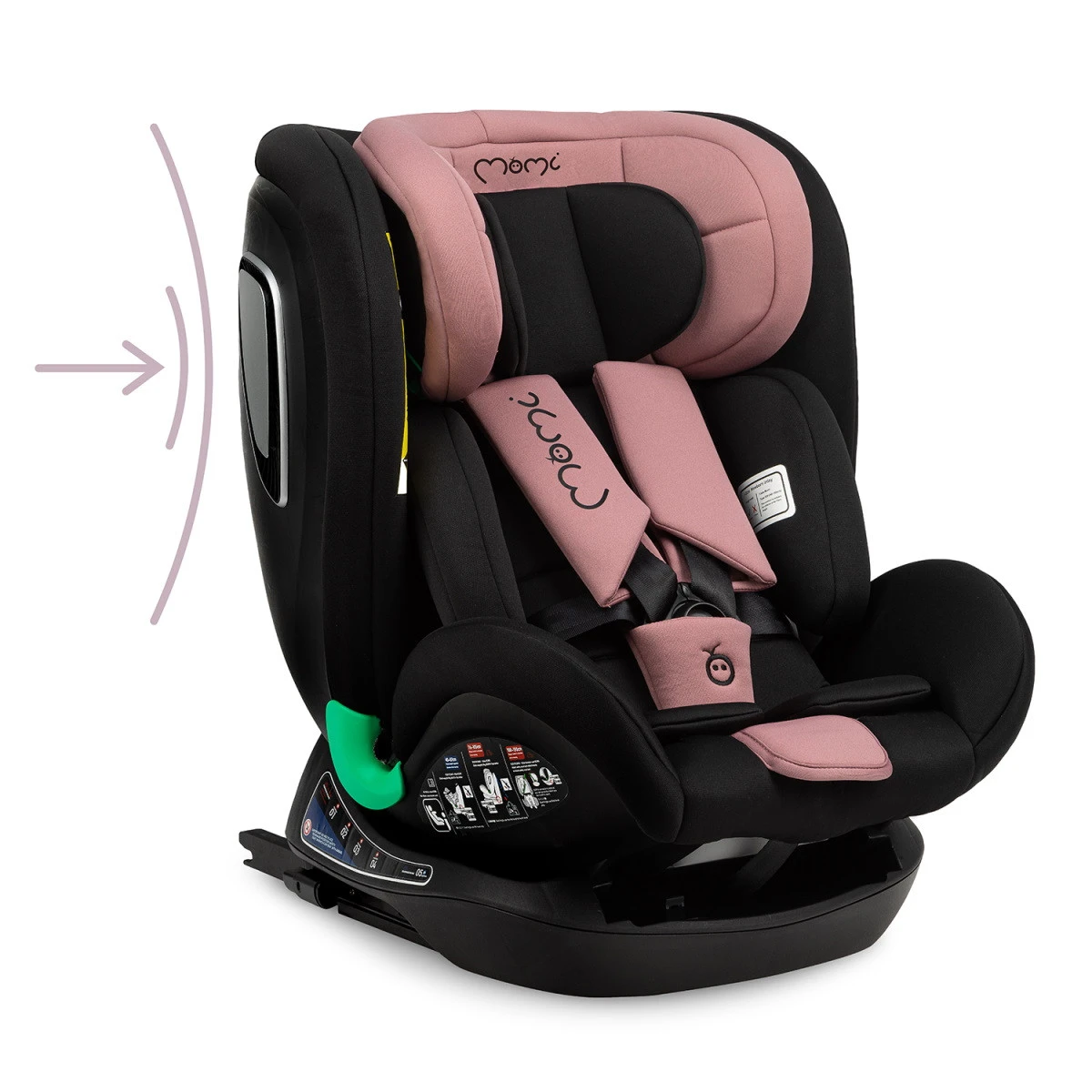 Momi Urso Pink 40-150 Cm I-Size Autostoel FOSA00021 -babybenodigdheden momi urso pink 40 150 cm i size autostoel fosa00021 13