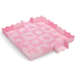 Momi Zawi Pink Schuimrubberen Puzzelmat Met Rand MAED00012 -babybenodigdheden momi zawi pink schuimrubberen puzzelmat met rand maed00012 2