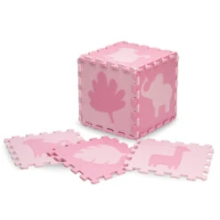 Momi Zawi Pink Schuimrubberen Puzzelmat Met Rand MAED00012 -babybenodigdheden momi zawi pink schuimrubberen puzzelmat met rand maed00012 5