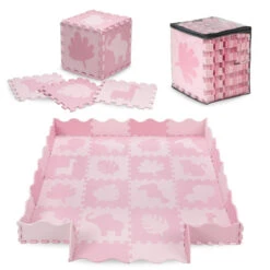 Momi Zawi Pink Schuimrubberen Puzzelmat Met Rand MAED00012 -babybenodigdheden momi zawi pink schuimrubberen puzzelmat met rand maed00012 8