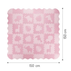Momi Zawi Pink Schuimrubberen Puzzelmat Met Rand MAED00012 -babybenodigdheden momi zawi pink schuimrubberen puzzelmat met rand maed00012 9