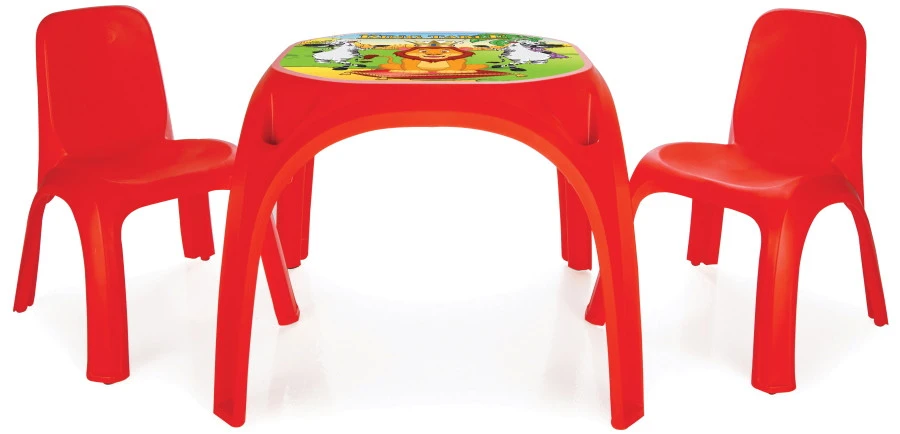 Pilsan King Rood Tafel met Stoeltjes 03 422 Pilsan King Rood Tafel Met Stoeltjes 03 422 -babybenodigdheden pilsan king rood tafel met stoeltjes 03 422 1