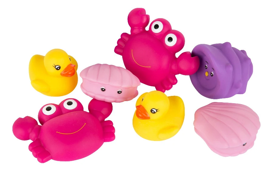Playgro Sea Friends Pink 7 Stuks Drijvende Badspeeltjes P0188416 Playgro Sea Friends Pink 7 Stuks Drijvende Badspeeltjes P0188416 -babybenodigdheden playgro sea friends pink drijvend badspeeltje p0188416.1