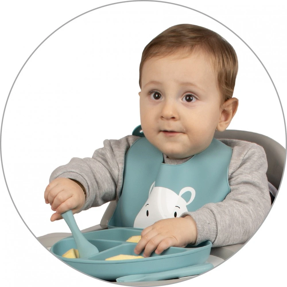 Sevibaby Turquoise Silicone Bord met Zuignap 525-15 Sevibaby Turquoise Silicone Bord Met Zuignap 525-15 -babybenodigdheden sevibaby turquoise silicone bestek 509 15 4 1